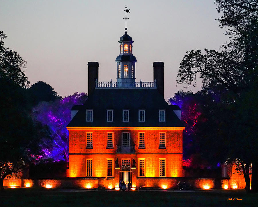 Governors Palace Illuminated Photograph by Dale R Carlson