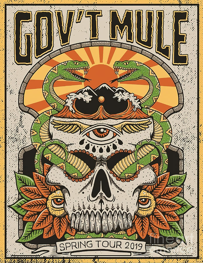 Summer Tapestry - Textile - Govt Mule Music Band by Mary Dean
