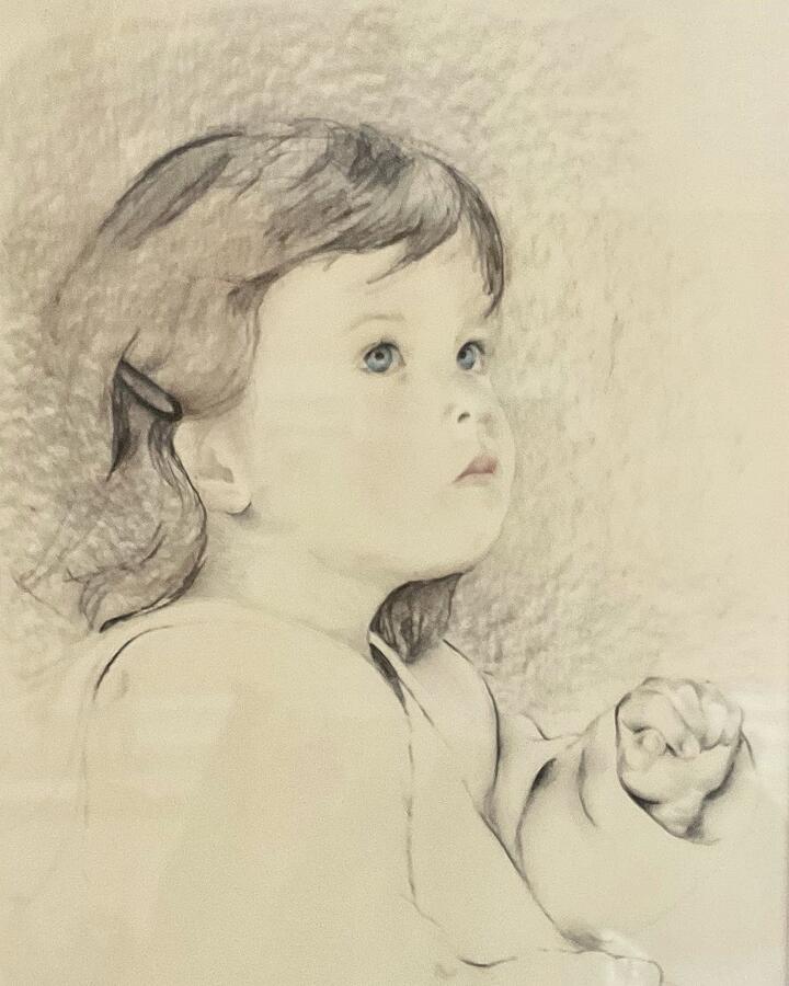 Grace Drawing by Eileen Petre