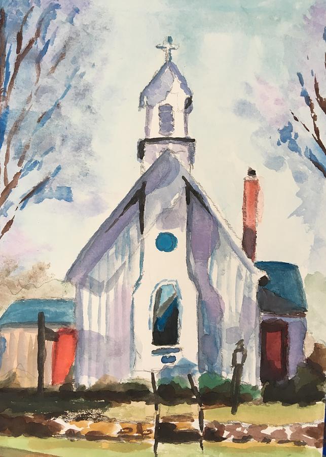 Grace Episcopal Church Painting by Susan Elizabeth Jones