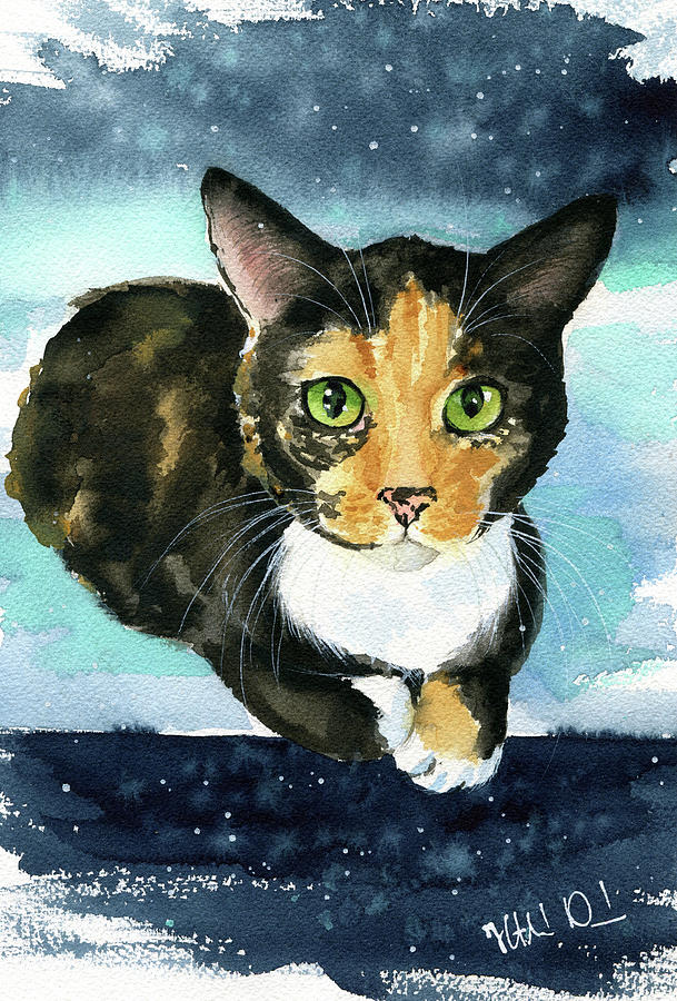 Cat Painting - Grace Hope aka Pants by Dora Hathazi Mendes