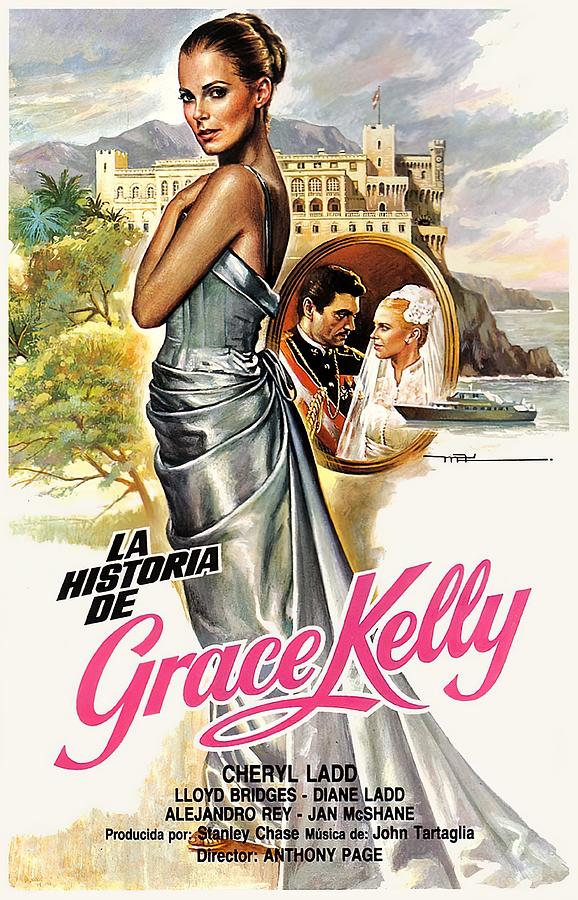 Grace Kelly, 1983 - art by Macario Quibus Mixed Media by Movie World Posters