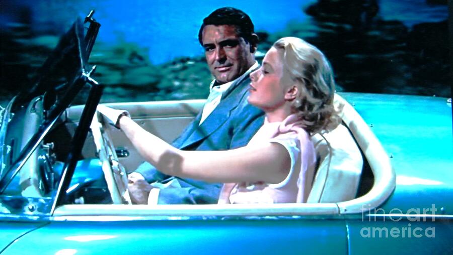 Cary Grant Photograph - Grace Kelly and Cary Grant Cruising Portrait Off Movie  by Rory Cubel