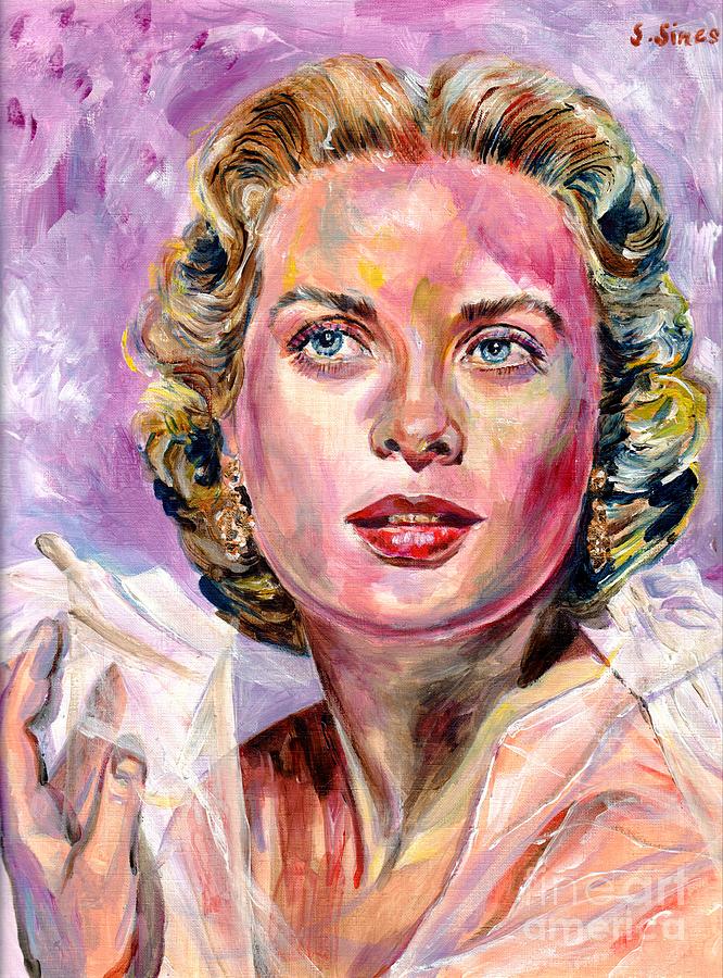 Grace Kelly Painting - Grace Kelly Portrait by Suzann Sines