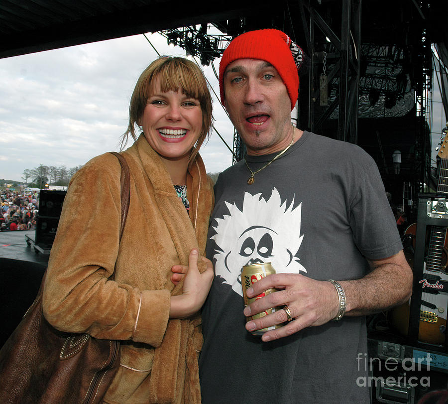 Grace Potter and Danny Louis Backstage at Langerado Photograph by David Oppenheimer