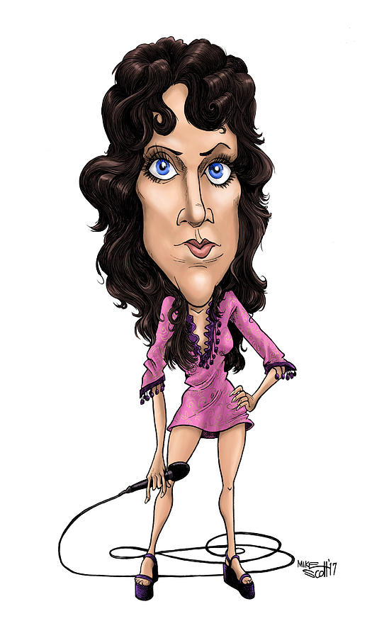 Grace Slick in color Drawing by Mike Scott