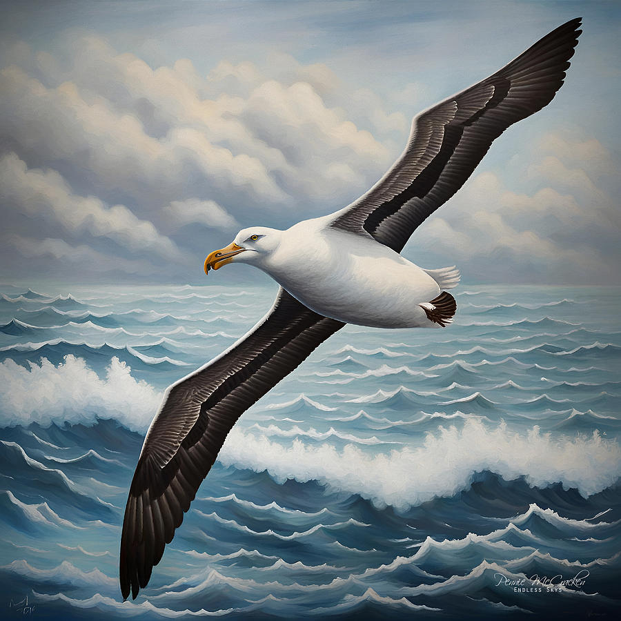 Graceful Albatross Mixed Media by Pennie McCracken