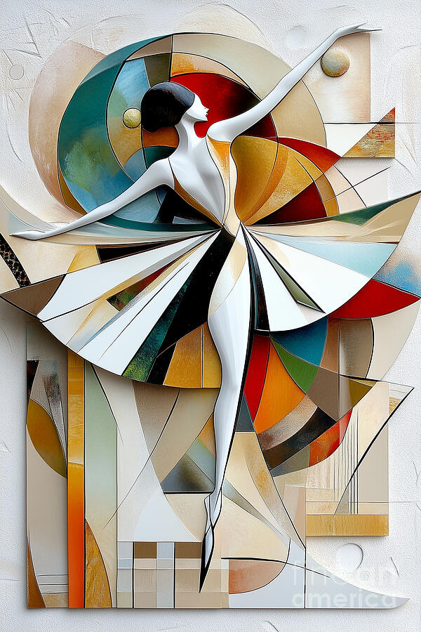 Graceful Ballet Dancer in Abstract Geometric Elegance Digital Art by Carlos Diaz Graceful Ballet Dancer in Abstract Geometric Elegance Digital Art by Carlos Diaz