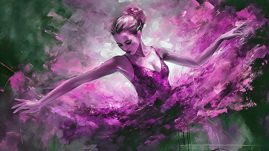 Graceful in Purple Digital Art by Caito Junqueira