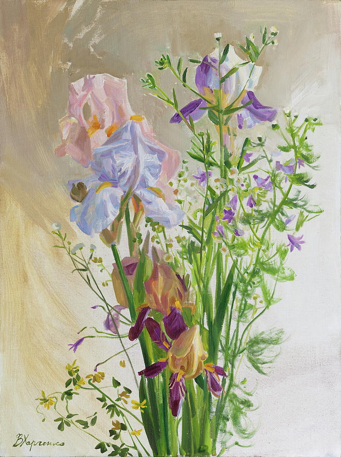 Graceful Irises Painting