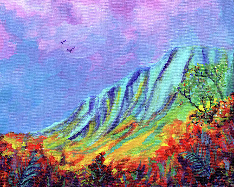 Graceful Kalalau Valley Painting by Marionette Taboniar