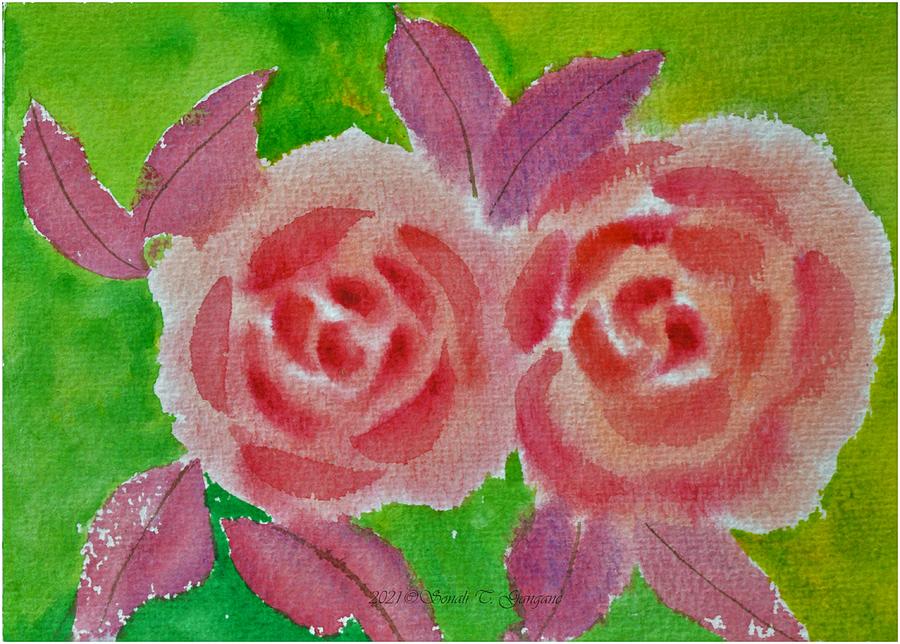 Graceful Roses Painting by Sonali Gangane