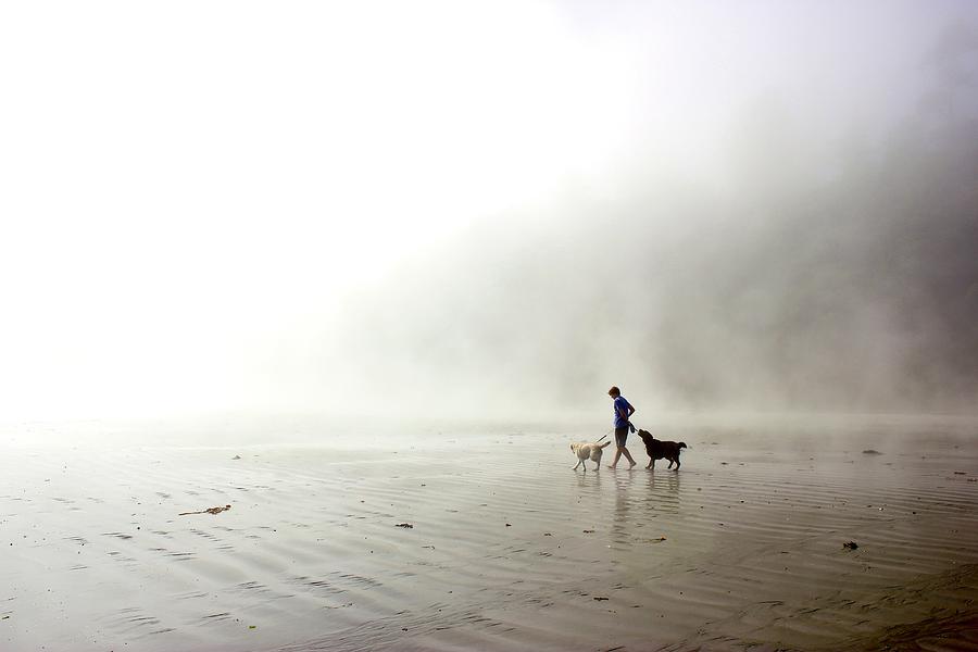 Gracie and George in the mists of Florencia Photograph by Brian Sereda