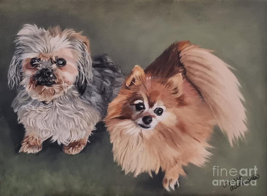 Gracie And Jack  Painting by Cassy Allsworth