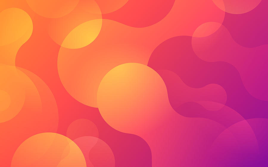 Gradient Blob Abstract Background Drawing by Filo