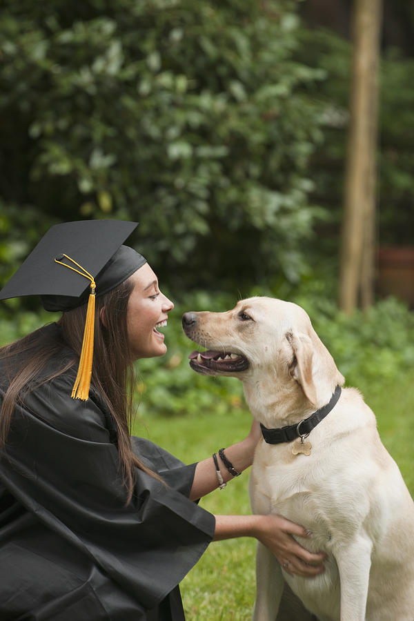 Graduate and dog Photograph by Mark Edward Atkinson