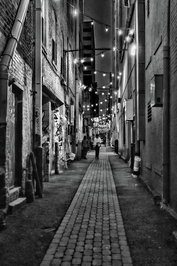 Graffiti Alley Black and White Photograph by Sharon Popek