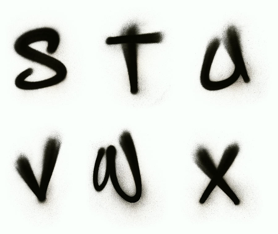 Graffiti alphabet S - X Photograph by Clicknique