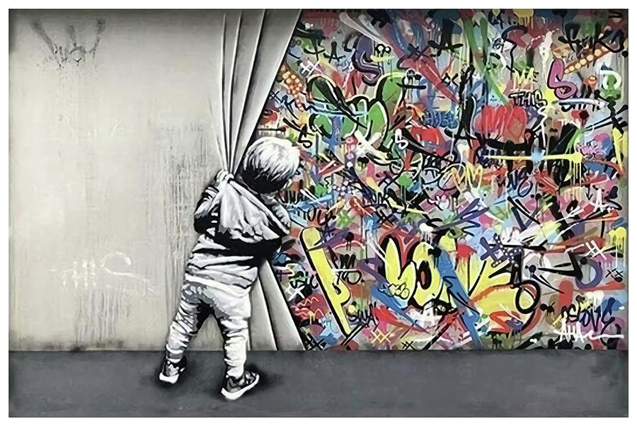 Abstract Art Graffiti Men's Hoodies Tops Long Sleeve Teens