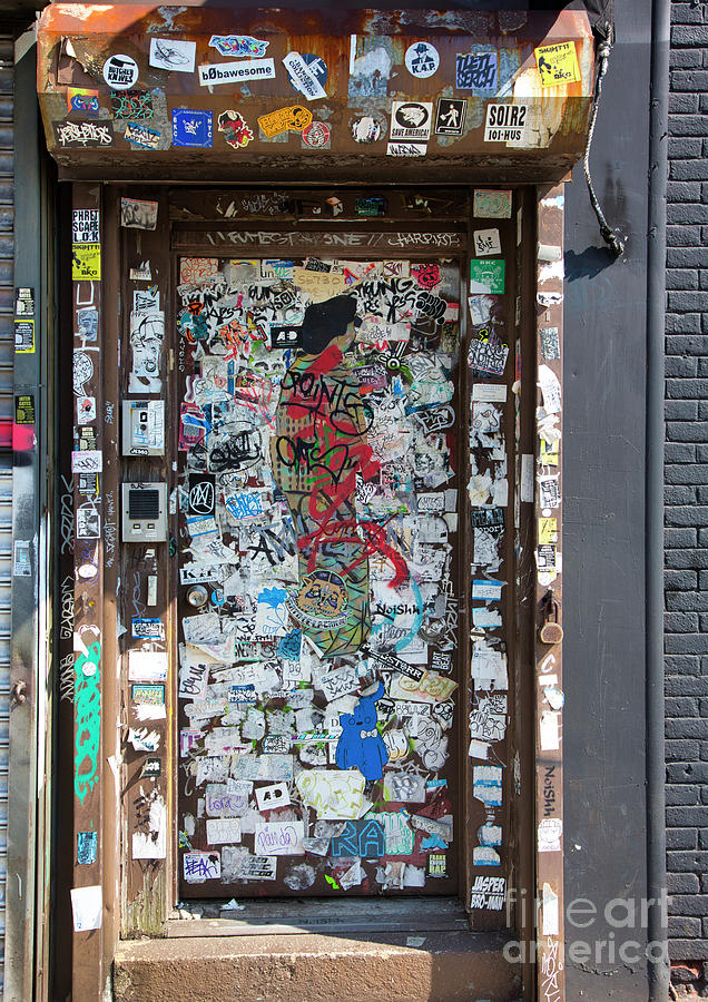 Graffiti Door Greenwich Village NYC Photograph by Chuck Kuhn