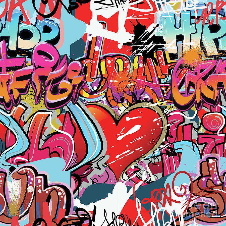 Skull Digital Art - Graffiti Fun 2 by Mark Ashkenazi