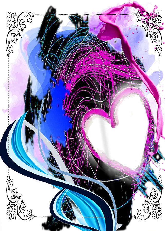 Graffiti Heart Tattoo Love Abstract Digital Art By Silver Pixie Pixels