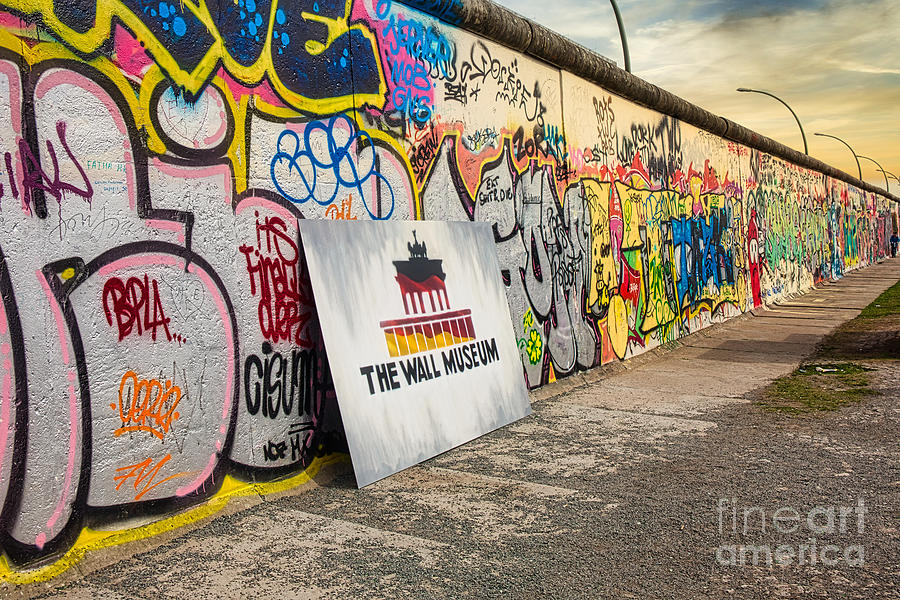 Wall Murals Photograph - Graffiti of Berlin Wall Museum by Stefano Senise