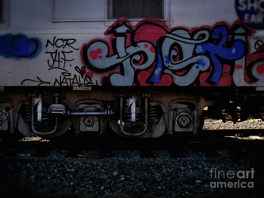 Graffiti on the Circus Train Car Photograph by Theresa Fairchild