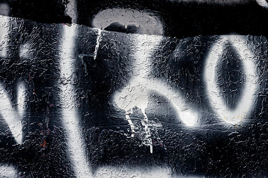 Graffiti Painted Metal Photograph