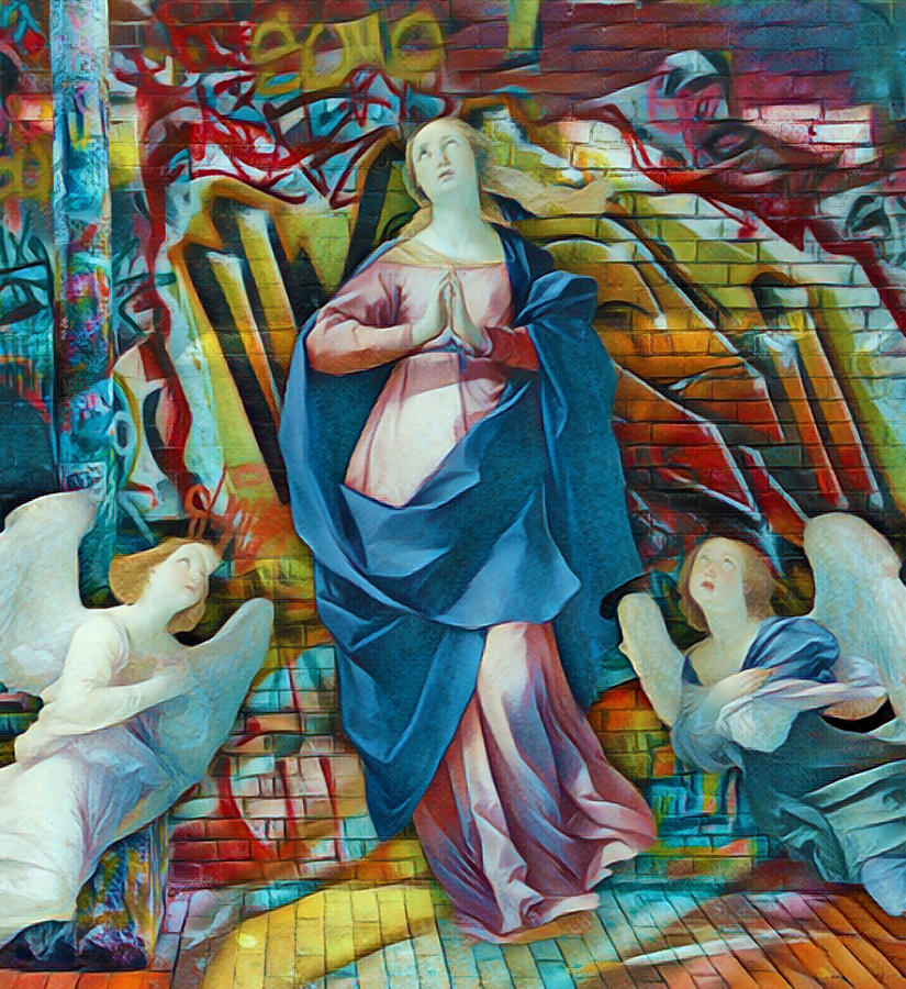 graffiti Saint Woman 2 Painting by Tony Rubino graffiti Saint Woman 2 Painting by Tony Rubino