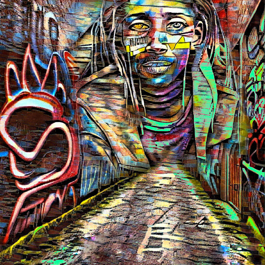 Abstract Digital Art - Graffiti Soul by Silver Pixie