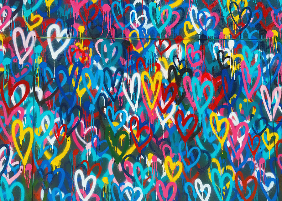 Graffiti Urban colorful graffiti city wall love Painting by Taylor ...