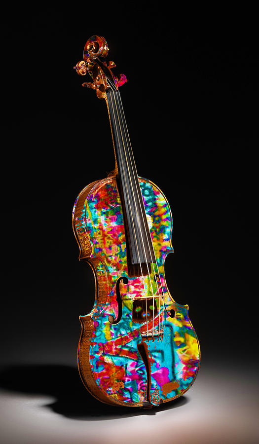 Graffiti Violin Painting by Tony Rubino