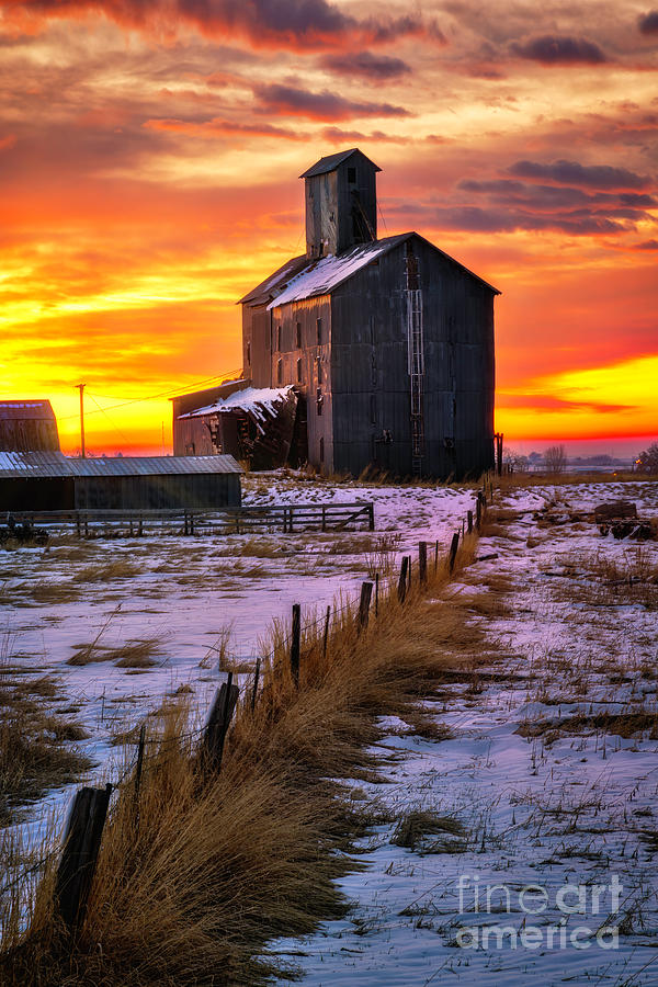 Grain Mill Sunrise Photograph