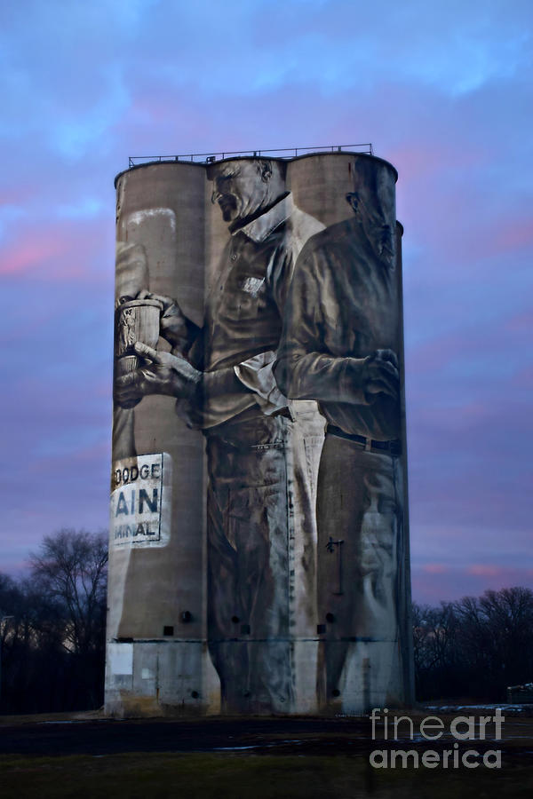 Grain Silo At Sunset Photograph by Kathy M Krause