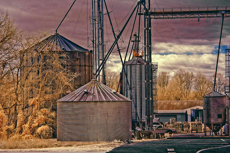 Grain Storage Photograph by Anthony M Davis
