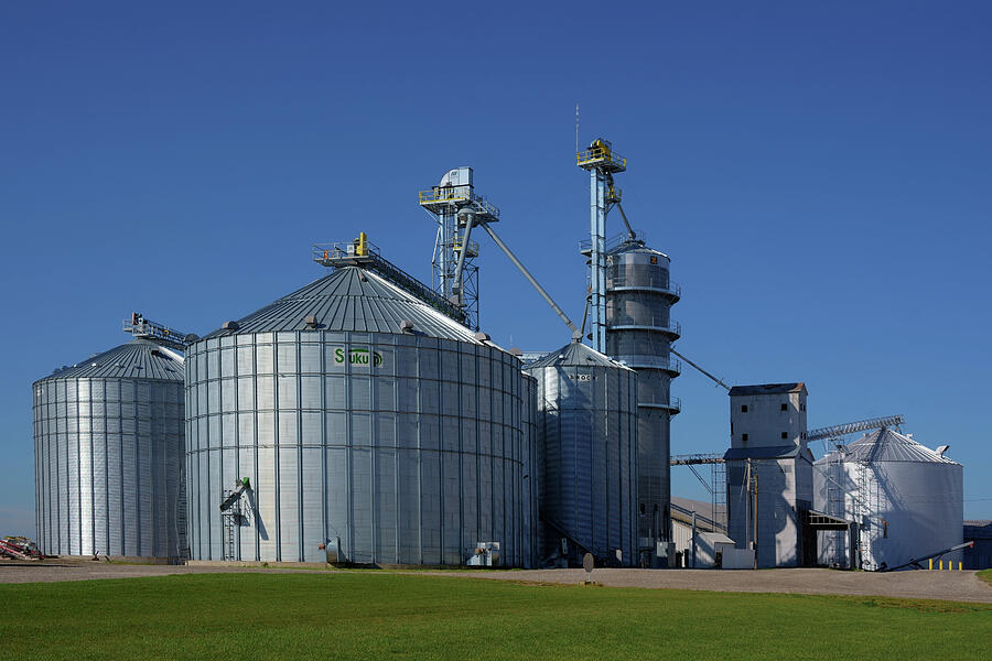 Grain Storage Bins - Eastern Iowa Photograph by Nikolyn McDonald