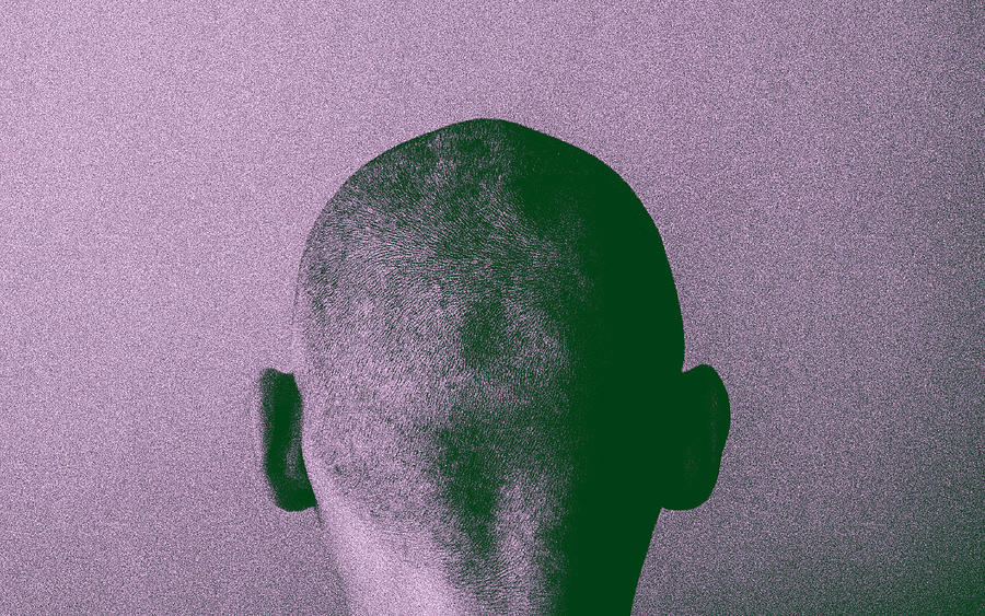 Grained skinhead angry man Photograph by Yngsa