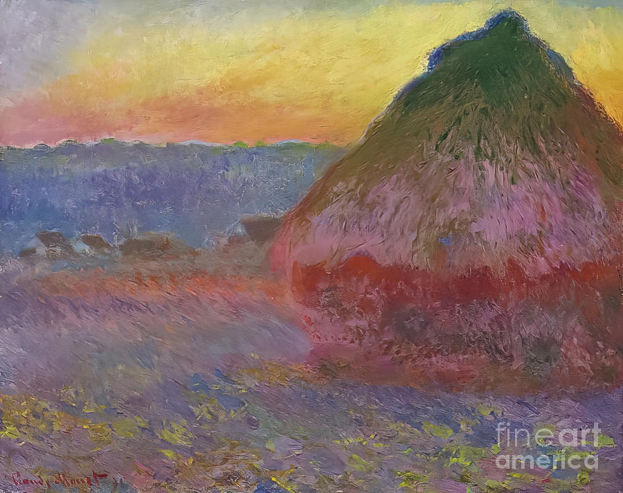Grainstack in the Sunlight by Claude Monet 1891 Painting by Claude Monet