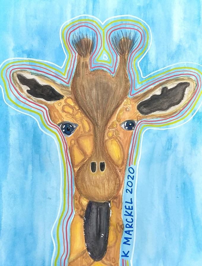 Wildlife Painting - Grammies Giraffe  by Keira Marckel