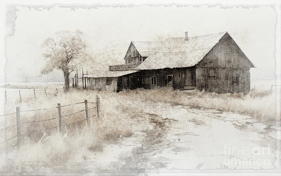 Grampas Farm Painting by Mindy Sommers