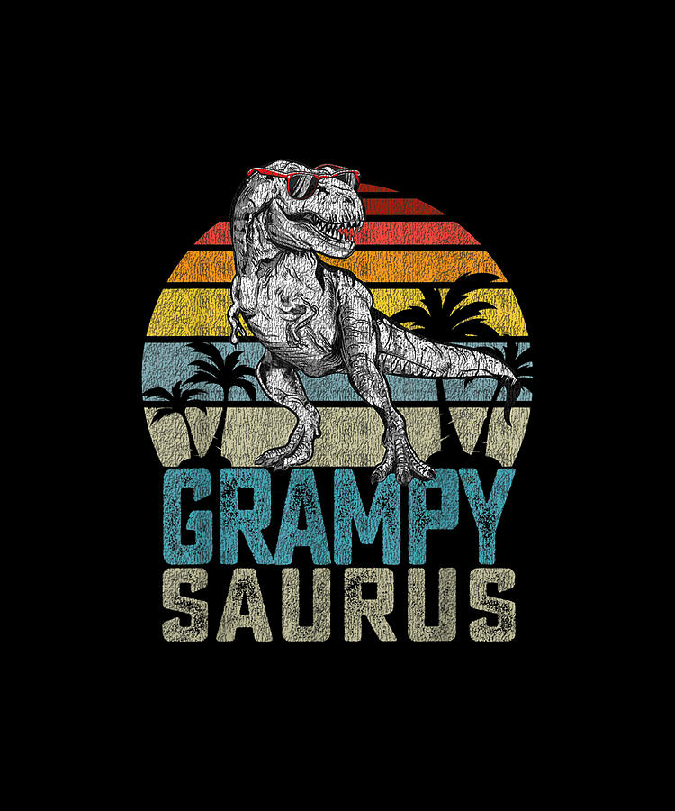 Grampysaurus T Rex Dinosaur Grampy Saurus Family Matching Drawing by ...