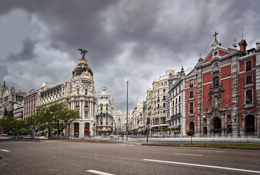 Gran Vía de Madrid Photograph by All rights reserved - Copyright