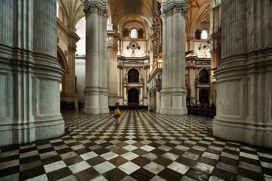 Granada Cathedral interior view  Photograph by Songquan Deng