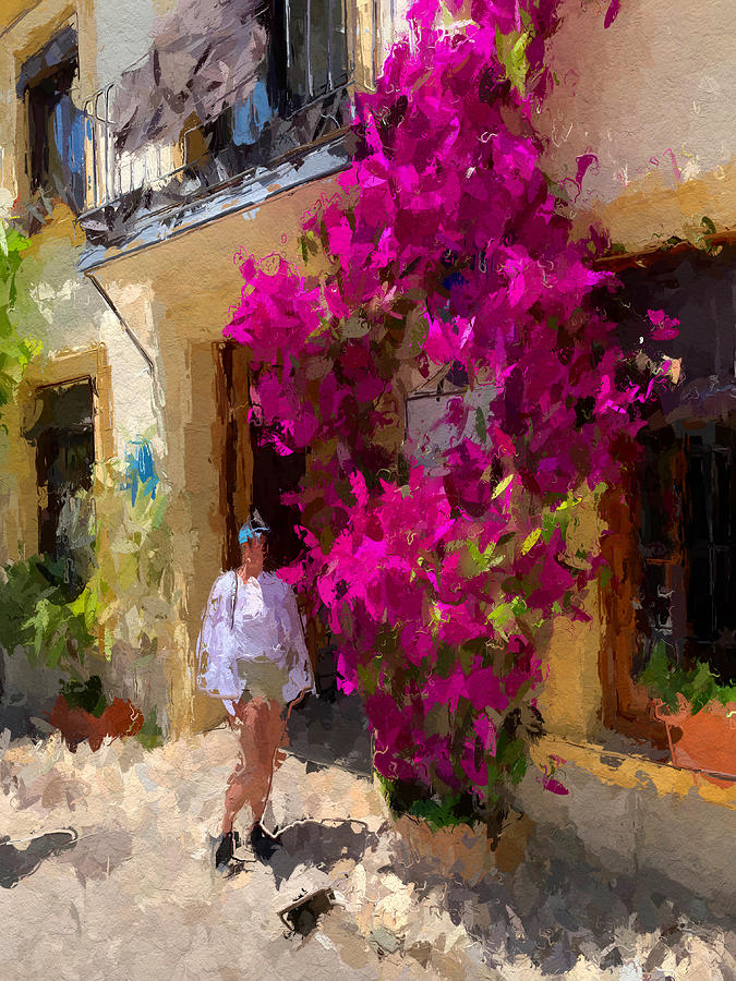 Granada, Spain, Magnificent Magenta Bougainvillea Painting by Glenn Robins  - Fine Art America