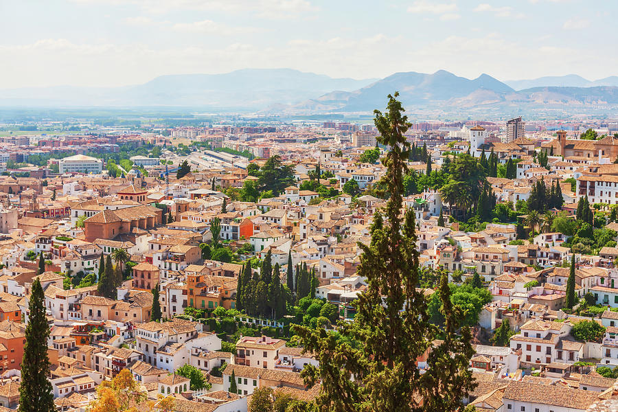 Granada Spain panoramic view Photograph by Tatiana Travelways