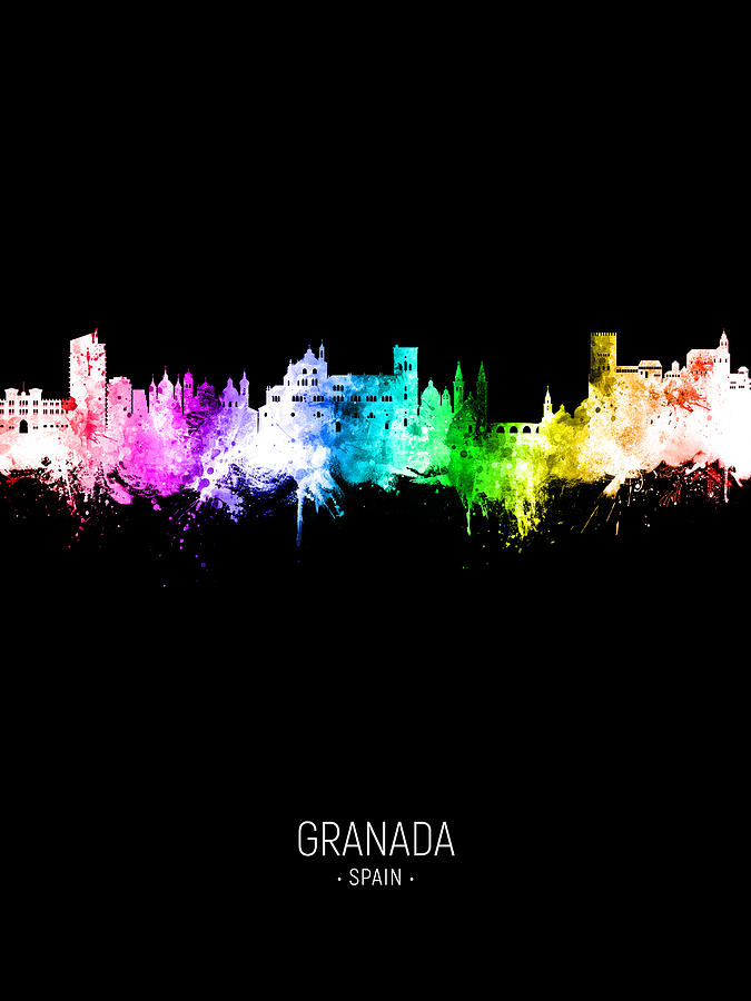 Granada Spain Skyline #30 Digital Art by Michael Tompsett