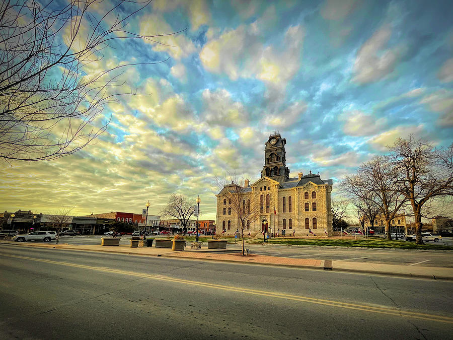 Granbury Square at Sunset Photograph by Judy Vincent