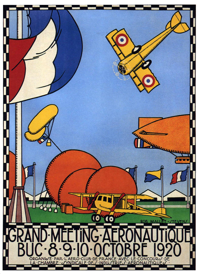Vintage Digital Art - Grand Airshow, France by Long Shot