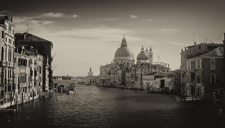 Grand Canal and Santa Maria della Salute Church from the Accademia Bridge in Venice, Italy Photograph by Photo by Victor Ovies Arenas